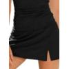 imageDokotoo Bikini Set for Women Swimsuits 2025 Swim Skirts with Removable Pads Bathing SuitBlack