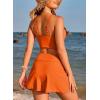 imageDokotoo Bikini Set for Women Swimsuits 2025 Swim Skirts with Removable Pads Bathing SuitCarrot