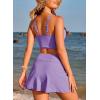 imageDokotoo Bikini Set for Women Swimsuits 2025 Swim Skirts with Removable Pads Bathing SuitOrchid Petal