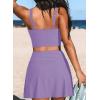 imageDokotoo Bikini Set for Women Swimsuits 2025 Swim Skirts with Removable Pads Bathing SuitOrchid Petal