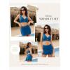imageDokotoo Bikini Set for Women Swimsuits 2025 Swim Skirts with Removable Pads Bathing SuitPrussian Blue