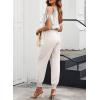 imageDokotoo Jumpsuit for Womens Dressy Casual 2025 One Piece Romper Cold Shoulder Outfits for SummerBeige