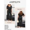 imageDokotoo Jumpsuit for Womens Dressy Casual 2025 One Piece Romper Cold Shoulder Outfits for SummerBlack