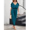 imageDokotoo Jumpsuit for Womens Dressy Casual 2025 One Piece Romper Cold Shoulder Outfits for SummerGreen
