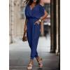 imageDokotoo Jumpsuit for Womens Dressy Casual 2025 One Piece Romper Cold Shoulder Outfits for SummerNavy