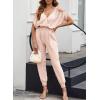 imageDokotoo Jumpsuit for Womens Dressy Casual 2025 One Piece Romper Cold Shoulder Outfits for SummerPink