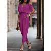 imageDokotoo Jumpsuit for Womens Dressy Casual 2025 One Piece Romper Cold Shoulder Outfits for SummerPurple
