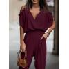 imageDokotoo Jumpsuit for Womens Dressy Casual 2025 One Piece Romper Cold Shoulder Outfits for SummerWine