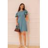 imageDokotoo Women 2025 Summer Ruffle Edge Sleeve Dresses Floral Casual Beach Mini Dress with PocketSkobeloff