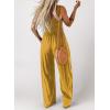 imageDokotoo Womens Casual Loose Overalls Jumpsuits One Piece Sleeveless Wide Leg Long Pant Rompers With PocketsGinger