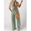 imageDokotoo Womens Casual Loose Overalls Jumpsuits One Piece Sleeveless Wide Leg Long Pant Rompers With PocketsLaurel Green