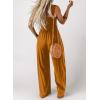 imageDokotoo Womens Casual Loose Overalls Jumpsuits One Piece Sleeveless Wide Leg Long Pant Rompers With PocketsMustard