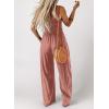 imageDokotoo Womens Casual Loose Overalls Jumpsuits One Piece Sleeveless Wide Leg Long Pant Rompers With PocketsRose Pink
