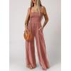 imageDokotoo Womens Casual Loose Overalls Jumpsuits One Piece Sleeveless Wide Leg Long Pant Rompers With PocketsRose Pink