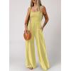 imageDokotoo Womens Casual Loose Overalls Jumpsuits One Piece Sleeveless Wide Leg Long Pant Rompers With PocketsYellow