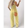 imageDokotoo Womens Casual Loose Overalls Jumpsuits One Piece Sleeveless Wide Leg Long Pant Rompers With PocketsYellow