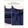 imageDokotoo Womens Dresses 2025 Summer Fall Deep V Neck Elegant Bow tie Mini Dress SXLA Blue