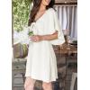 imageDokotoo Womens Dresses 2025 Summer Fall Deep V Neck Elegant Bow tie Mini Dress SXLA White