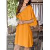 imageDokotoo Womens Dresses 2025 Summer Fall Deep V Neck Elegant Bow tie Mini Dress SXLCitrus