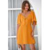 imageDokotoo Womens Dresses 2025 Summer Fall Deep V Neck Elegant Bow tie Mini Dress SXLCitrus