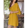 imageDokotoo Womens Dresses 2025 Summer Fall Deep V Neck Elegant Bow tie Mini Dress SXLGinger