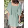 imageDokotoo Womens Dresses 2025 Summer Fall Deep V Neck Elegant Bow tie Mini Dress SXLGreen B