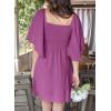 imageDokotoo Womens Dresses 2025 Summer Fall Deep V Neck Elegant Bow tie Mini Dress SXLMeadow Mauve