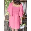 imageDokotoo Womens Dresses 2025 Summer Fall Deep V Neck Elegant Bow tie Mini Dress SXLPeach Blossom