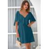 imageDokotoo Womens Dresses 2025 Summer Fall Deep V Neck Elegant Bow tie Mini Dress SXLSea Green