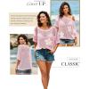 imageDokotoo Womens Floral Fashion Summer Tops 2025 Short Sleeve Crochet Sweaters Swimsuit Cover Ups Lightweight Knit PulloverLight Pink