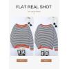imageDokotoo Womens Long Sleeve Sweaters Casual Crewneck Fashion Fall Striped Color Block Shirts High Low Pullover Sweater TopsAa Dark Blue