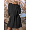 imageDokotoo Womens Summer Dresses Casual Tunic Dress Short Sleeve Crew Neck Flowy Babydoll DressBlack