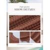 imageDokotoo Womens Summer Scoop Neck Short Sleeve Sweater Casual Crochet Hollow Out Knit Tops Pullover Shirts Beach CoverupCoffee