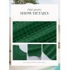 imageDokotoo Womens Summer Scoop Neck Short Sleeve Sweater Casual Crochet Hollow Out Knit Tops Pullover Shirts Beach CoverupDark Green