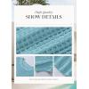 imageDokotoo Womens Summer Scoop Neck Short Sleeve Sweater Casual Crochet Hollow Out Knit Tops Pullover Shirts Beach CoverupLight Blue