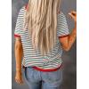 imageDokotoo Womens Tops Casual Summer Crewneck Short Sleeve Striped Color Block Knit High Low Trendy Pullover SweatersA Gray