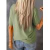 imageDokotoo Womens Tops Casual Summer Crewneck Short Sleeve Striped Color Block Knit High Low Trendy Pullover SweatersC Green 1