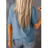 imageDokotoo Womens Tops Casual Summer Crewneck Short Sleeve Striped Color Block Knit High Low Trendy Pullover SweatersC Sky Clue