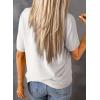 imageDokotoo Womens Tops Casual Summer Crewneck Short Sleeve Striped Color Block Knit High Low Trendy Pullover SweatersC Solid White