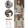 imageDokotoo Womens Tops Casual Summer Crewneck Short Sleeve Striped Color Block Knit High Low Trendy Pullover SweatersGreen