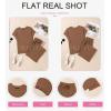 imageDokotoo 2 Piece Sets for Women Casual Short Sleeve Summer Tops and High Rise Wide Leg Pants Lounge SetsBrown