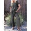 imageDokotoo 2 Piece Sets for Women Casual Short Sleeve Summer Tops and High Rise Wide Leg Pants Lounge SetsGrey