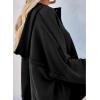 imageDokotoo Hoodies for Women 2024 Fashion Fall V Neck Button Down Long Sleeve Hooded Sweatshirts TopsBlack