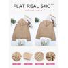 imageDokotoo Hoodies for Women 2024 Fashion Fall V Neck Button Down Long Sleeve Hooded Sweatshirts TopsKhaki