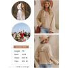 imageDokotoo Hoodies for Women 2024 Fashion Fall V Neck Button Down Long Sleeve Hooded Sweatshirts TopsKhaki