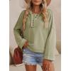 imageDokotoo Hoodies for Women 2024 Fashion Fall V Neck Button Down Long Sleeve Hooded Sweatshirts TopsLight Green