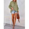 imageDokotoo Hoodies for Women 2024 Fashion Fall V Neck Button Down Long Sleeve Hooded Sweatshirts TopsLight Green
