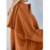 imageDokotoo Hoodies for Women 2024 Fashion Fall V Neck Button Down Long Sleeve Hooded Sweatshirts TopsOrange