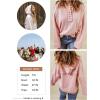 imageDokotoo Hoodies for Women 2024 Fashion Fall V Neck Button Down Long Sleeve Hooded Sweatshirts TopsPink