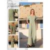 imageDokotoo Jumpsuits for Women 2025 Summer Lantern Sleeves Rompers Wide Leg Casual Overalls with PocketsSage Green
